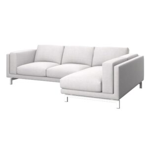 NOCKEBY  Fodera divano 2 posti con chaise-longue destro